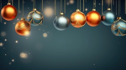 Fototapeta na wymiar Christmas scene with decorative balls