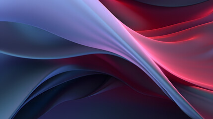 abstract background with smooth lines in blue and red colors Generative AI