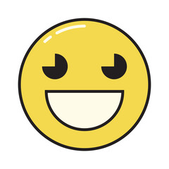 Retro Emoji Sticker Illustration