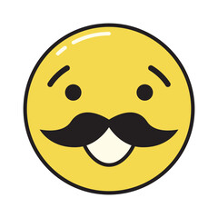 Retro Emoji Sticker Illustration