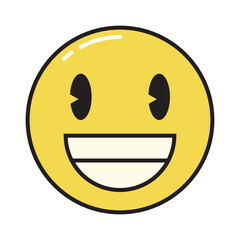 Retro Emoji Sticker Illustration