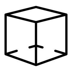 cube line icon