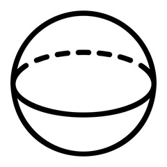 sphere line icon