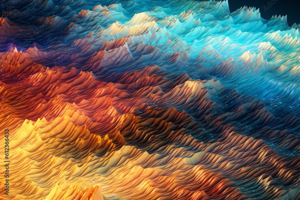 Poster A visualization of data as a flowing river, with data management and integration acting as the channels and dams that regulate and harness the data's potential.  Generative AI technology.