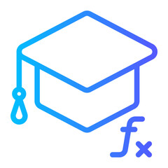 graduation cap gradient icon