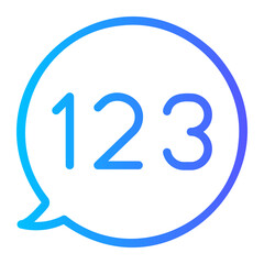 numbers gradient icon