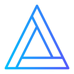 triangle gradient icon