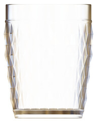 3d illustration of a crystal pattern cylindrical glass isolated.