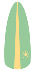 Cartoon Surfboard Doodle