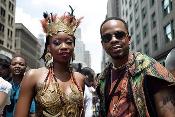 Naklejka premium African-Americans Celebrate Juneteenth. Photo generative AI