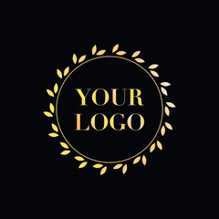 Golden luxury clean Logo design