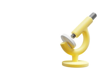 Microscope on an isolated background. Cartoon icon 3d rendering.