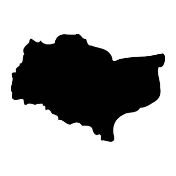 Kent map, ceremonial county of England. Vector illustration.
