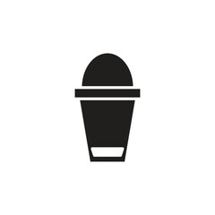coffe glass vector icon logo template