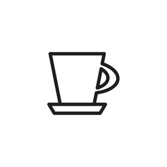 coffe glass vector icon logo template