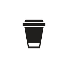 coffe glass vector icon logo template