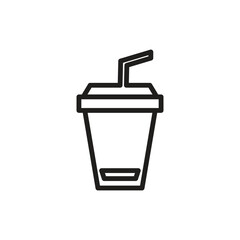 coffe glass vector icon logo template