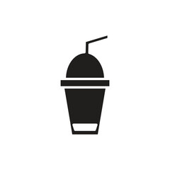 Fototapeta na wymiar coffe glass vector icon logo template