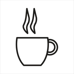 coffe glass vector icon logo template