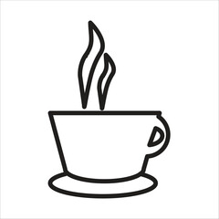 coffe glass vector icon logo template