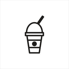 coffe paper cup icon logo vector template