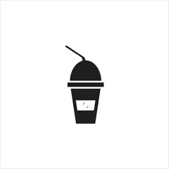 Fototapeta na wymiar coffe paper cup icon logo vector template