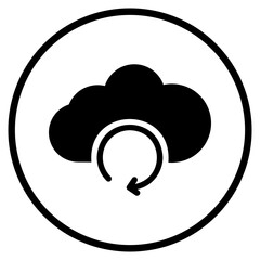 updating cloud glyph icon