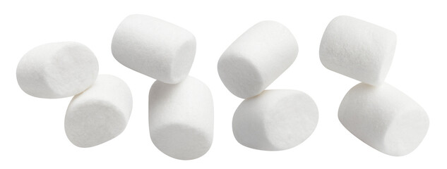 Collection of delicious marshmallows cut out