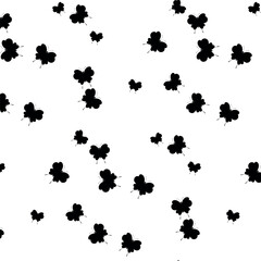 Black drawing with butterflies. Wallpaper . silhouettes of flowers