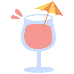 Cartoon Cocktail Doodle