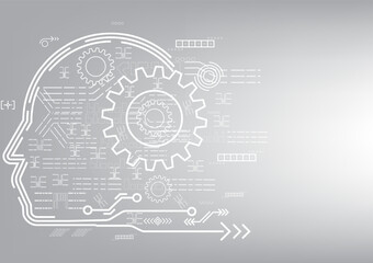 Artificial intelligence. Technology web background. Virtual concept. World communication concept.