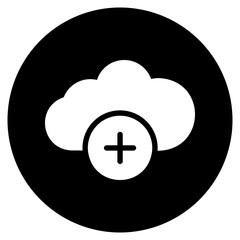 Obraz premium cloud glyph icon