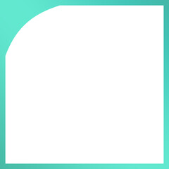 green mint frame square corner