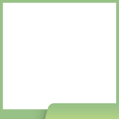 green pastel frame square bottom bar