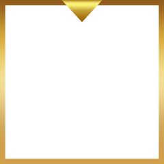 gold frame square point in the middle