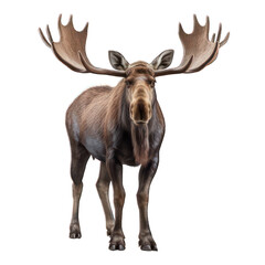 Moose isolated on white created with Generative AI