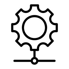 cog line icon