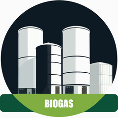 Vector illustration of bigass energy. Green energy. Renewable energy source