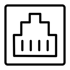 Obraz premium ethernet line icon