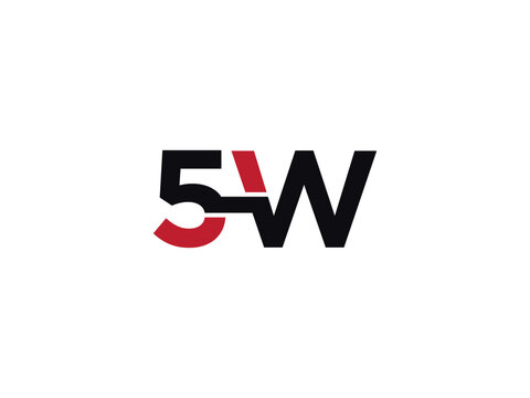 Creative And Luxury 5W Alphabet Letter Logo Design