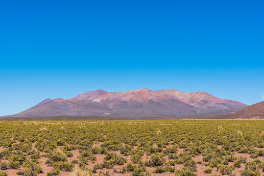 Mountain range in the bolivian plateau
