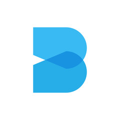Abstract initial letter B modern logo icon design vector