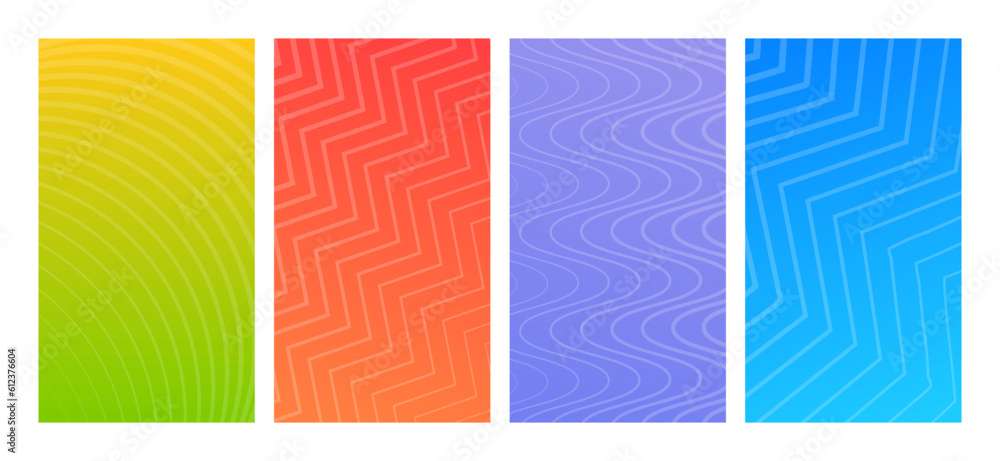 Poster Modern colorful gradient background with lines