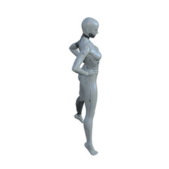 The ultimate gynoid robot women for futuristic science fiction scenes. 3d rendering illustration.