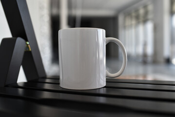 White ceramic cup without pattern for sublimation, A cup for tea