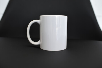 White ceramic cup without pattern for sublimation, A cup for tea