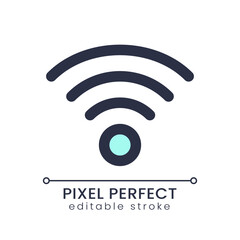 Wireless internet pixel perfect RGB color ui icon. Access to Internet. Simple filled line element. GUI, UX design for mobile app. Vector isolated pictogram. Editable stroke. Poppins font used