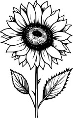 Sunflower Line Art Vol.16