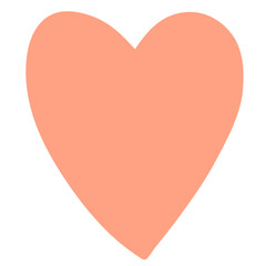 Cute heart-shaped hand drawn, vibrant heart, pastel-colored heart, heart melting like dripping water.