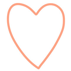 Cute heart-shaped hand drawn, vibrant heart, pastel-colored heart, heart melting like dripping water.